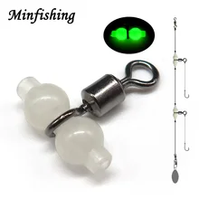 Minfishing 600 шт светящиеся морские Вертлюги для рыбалки Вертлюги рыболовные аксессуары приспособления для рыбалки