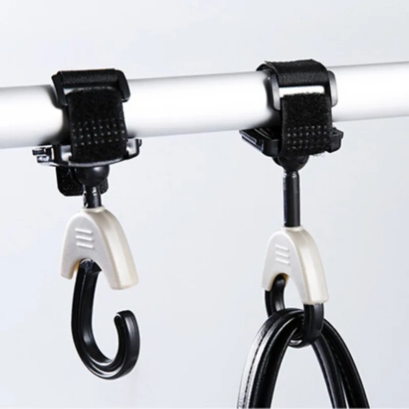 

2 PCS Multifunction Baby Stroller Hook Pushchair 360 Swivel Hanger Hooks Carriage Storage Bag Baby Carriage Stroller Accessories