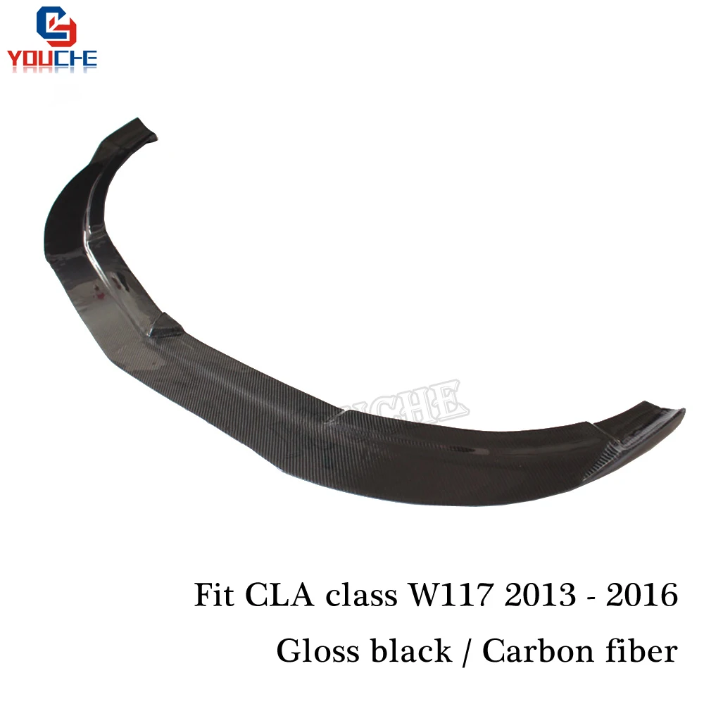 Mercedes W117 передний бампер для губ из углеродного волокна спойлер Benz CLA Class 2013 2016 CLA180
