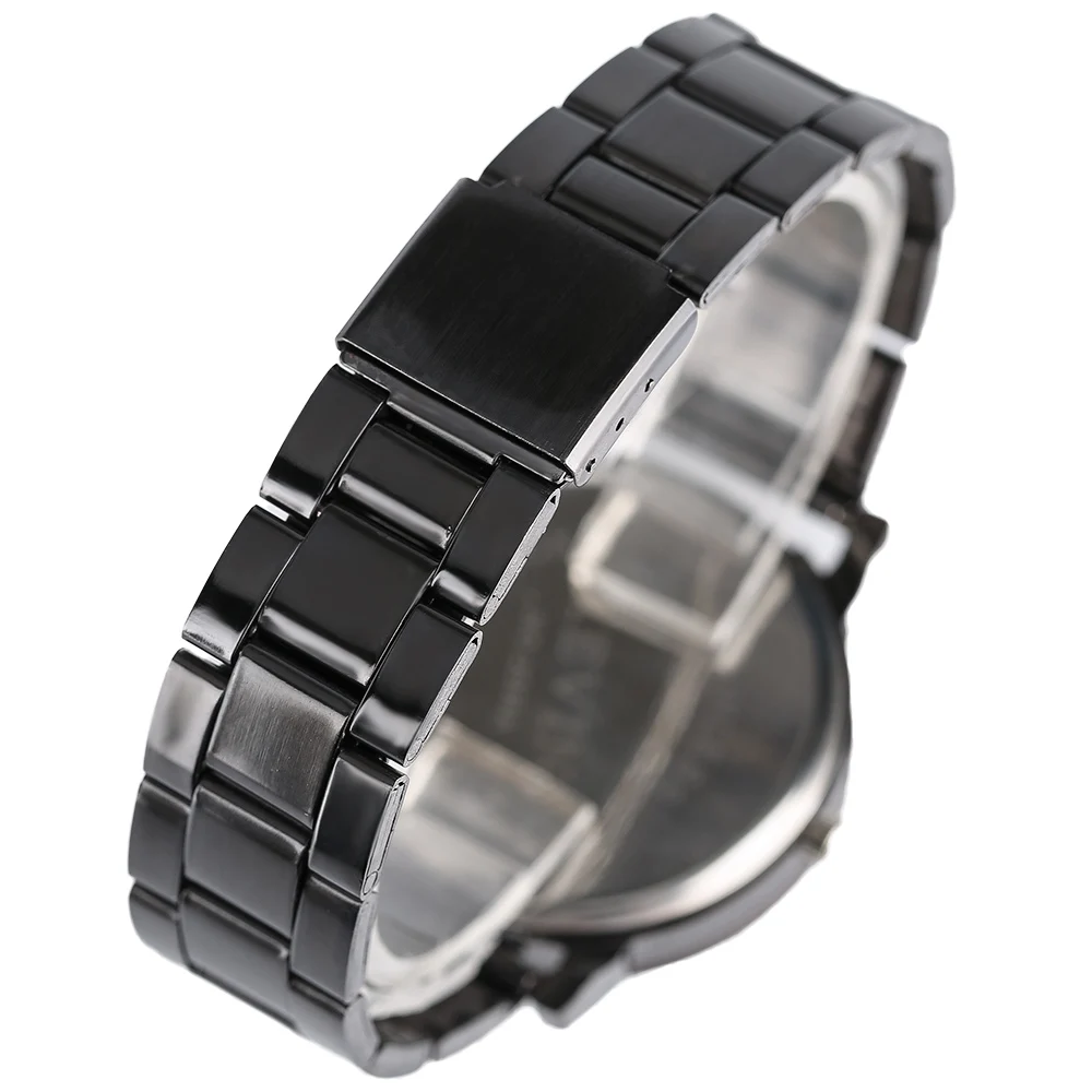 Кевин женские часы с браслетом модные черные круглые циферблат из нержавеющей стали Кварцевые Мужские наручные часы Relogio Masculino feminino