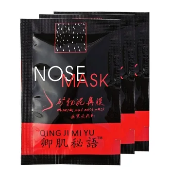 

3 PC/lot Black Mineral Mud Peel-Off Nose Blackhead Removal Nasal Membranes Strips Deep Pore Cleanser Nose Mask
