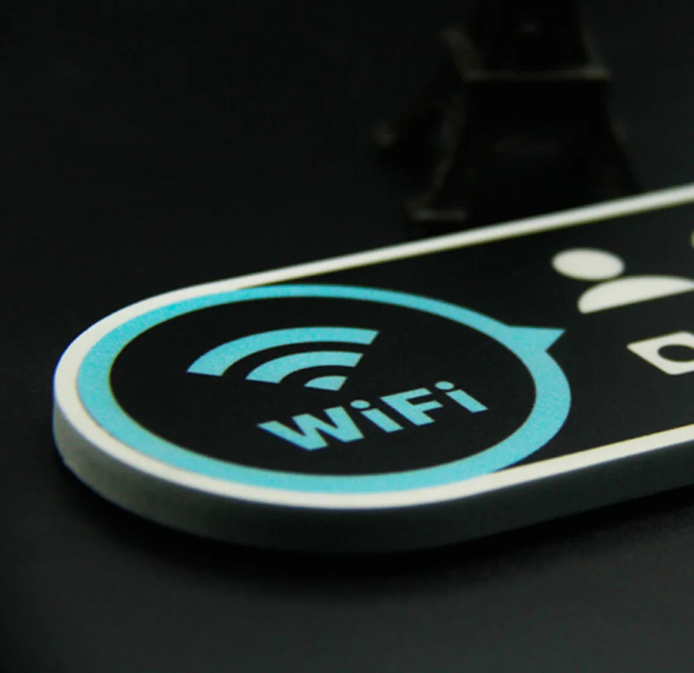 ПВХ Wifi табличка с паролем/тарелкой/платой самозаписываемая тарелка Wi Fi индикация