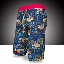 Летние пляжные мужские быстросохнущие купальники Длинные плавки мужские купальные трусы с красочным принтом боксеры профессиональные трусы