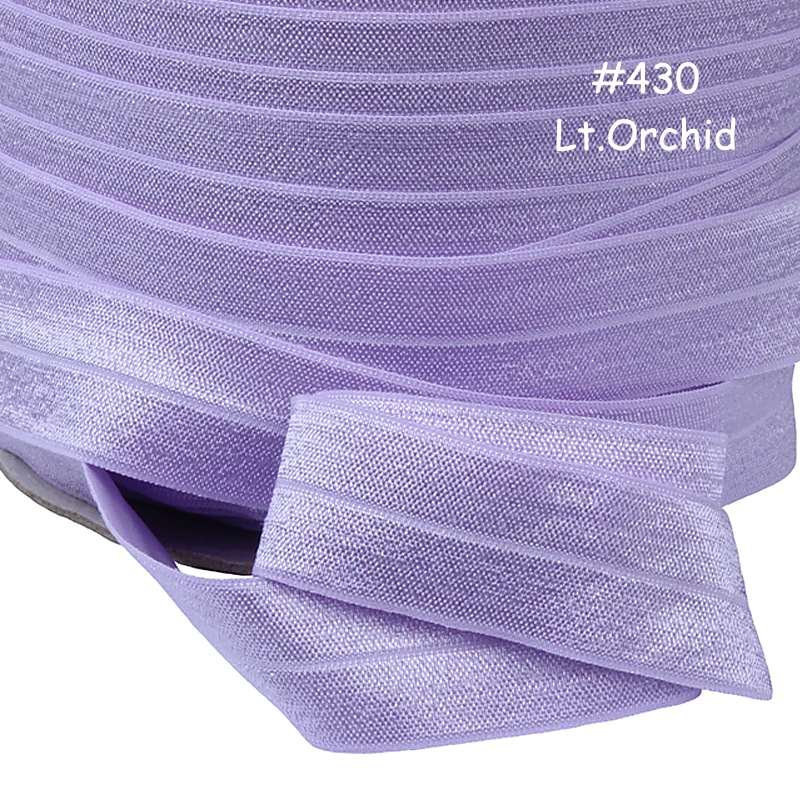 

(100yards/lot) Free shipping new lt. orchild colored 1 inch wide fold over elastic