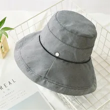 Летняя шляпа-ведро, унисекс, хлопковая шляпа-ведро, двухсторонняя Рыболовная Шапка, козырек от солнца, для улицы, Mar27