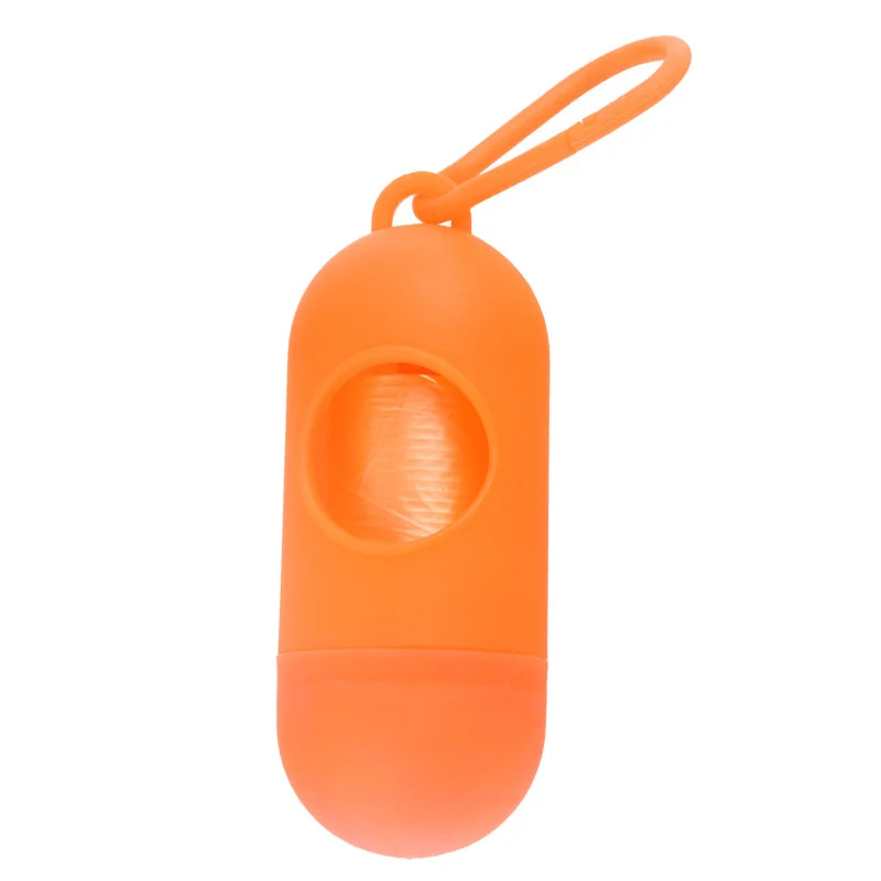 Pill Shape Pet Dog Poop Bag Dispenser Pet Waste Garbage Bags Carrier Holder Pet Poop Bags Dog Waste Poop Bag Dogs Accessories