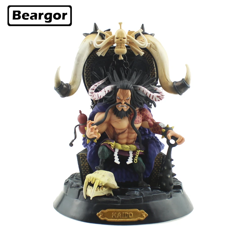 9 One Piece Anime Four King Kaido Beasts Pirate Sit On Throne Ver Boxed 23cm Pvc Action Figure Model Collection Doll Toys Gift Aliexpress
