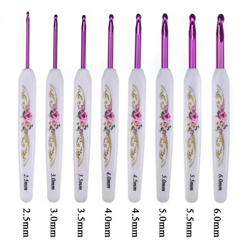 New Mix Sizes 1.0-6.0mm Crochet Hook Set Aluminum Crochet Needles With Case Sweater Yarn Weave Knitting Hook Needles For Women  (3)