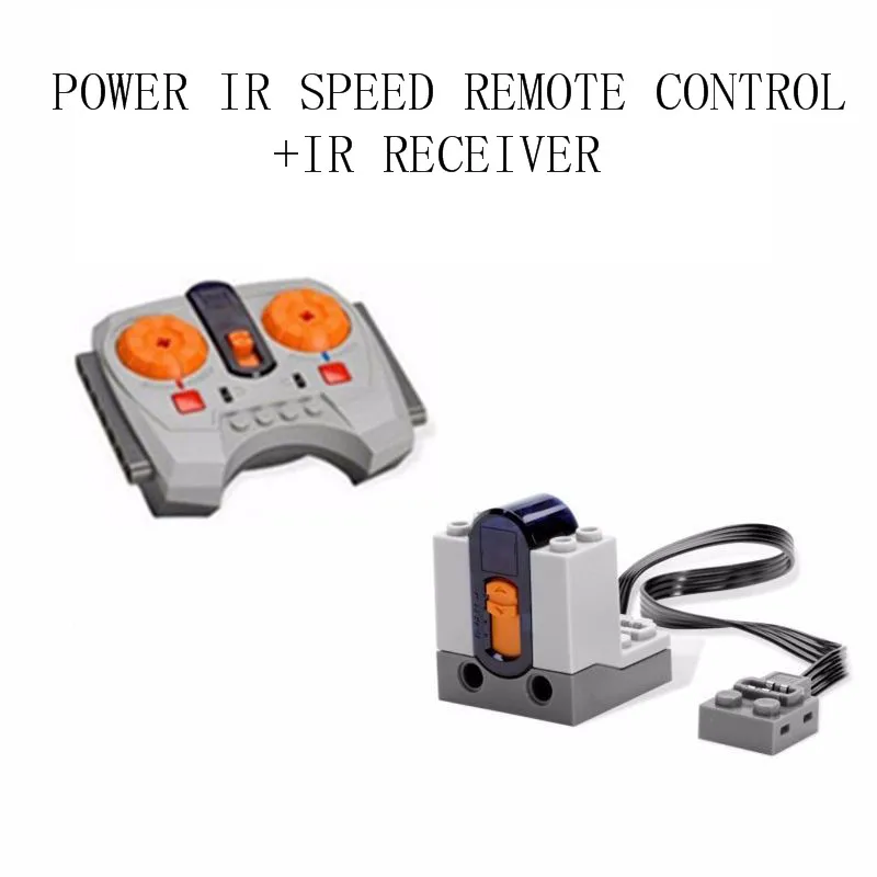 Technic Mechanical Series Power Functions Servo Motor Battery Box IR Remote Receiver LED Light Building Block Brick Gifts 20004