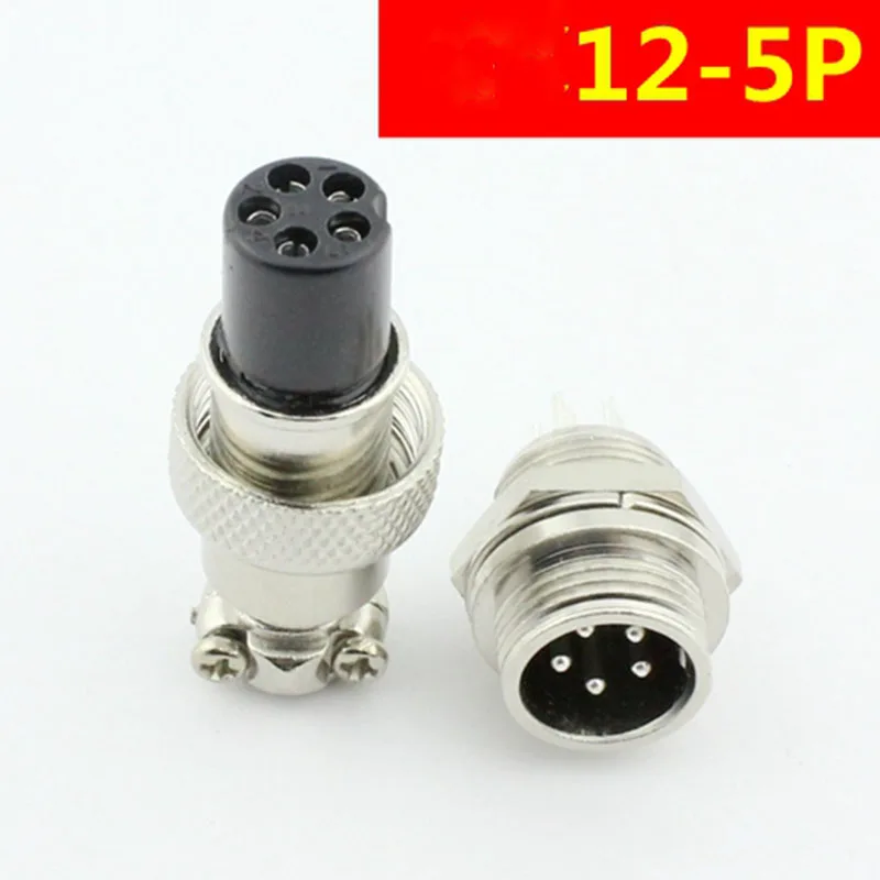 

Air plug GX12-5 p five core air outlet air a set of five core plug and socket connection device