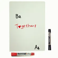 297*210 мм доска для письма Магнитная белая доска для рисования холодильник доска для письма доска 2 шт. набор(2 нормальных маркера в подарок