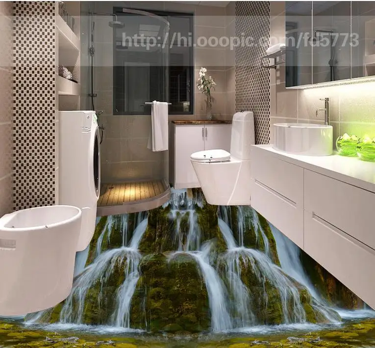 

3d room wallpaper landscape 3d floor tiles customize coffee shop floor bedroom self-adhesive wallpaper 3d flooring