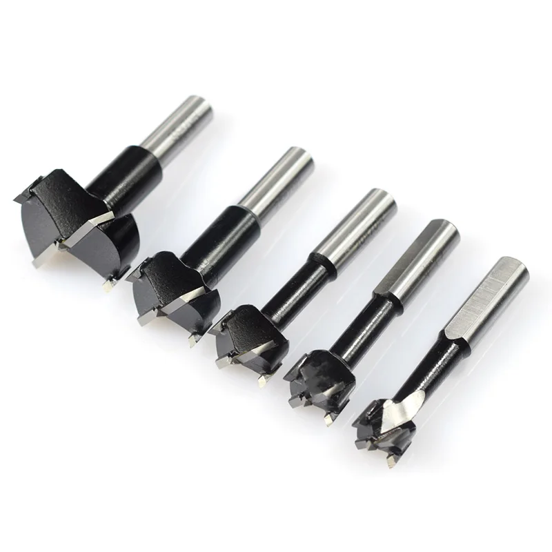 XCAN 1pc 15-35mm 4 Flutes Router Drill Bit Right Rotation Core Drill Bit Row Drilling Bit For Boring Machine Wood Hole Cutter