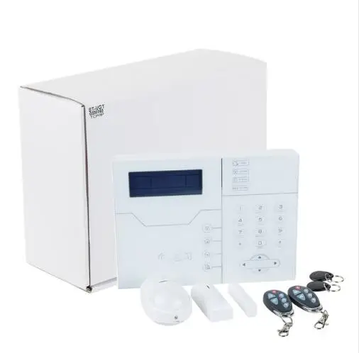 English or French Voice option TCP IP Alarm GSM Alarm System For Home Security With Solar Powered Strobe Flash Siren Alarm