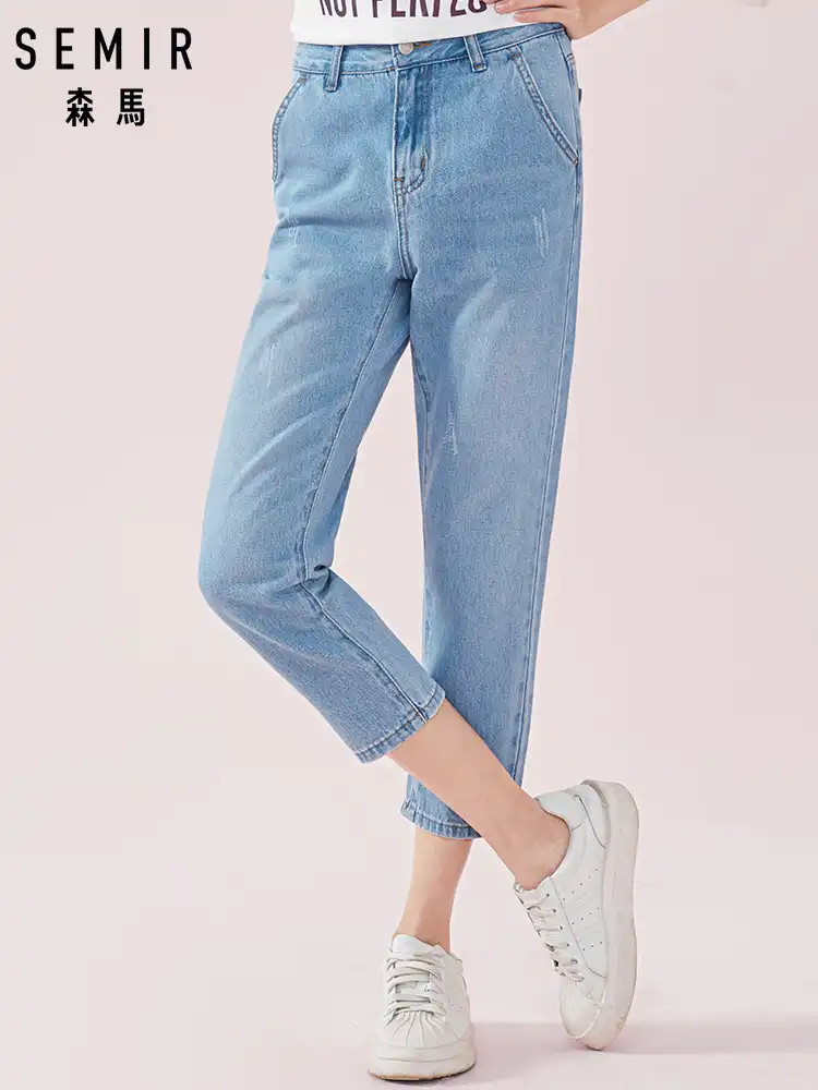 slim fit cropped jeans