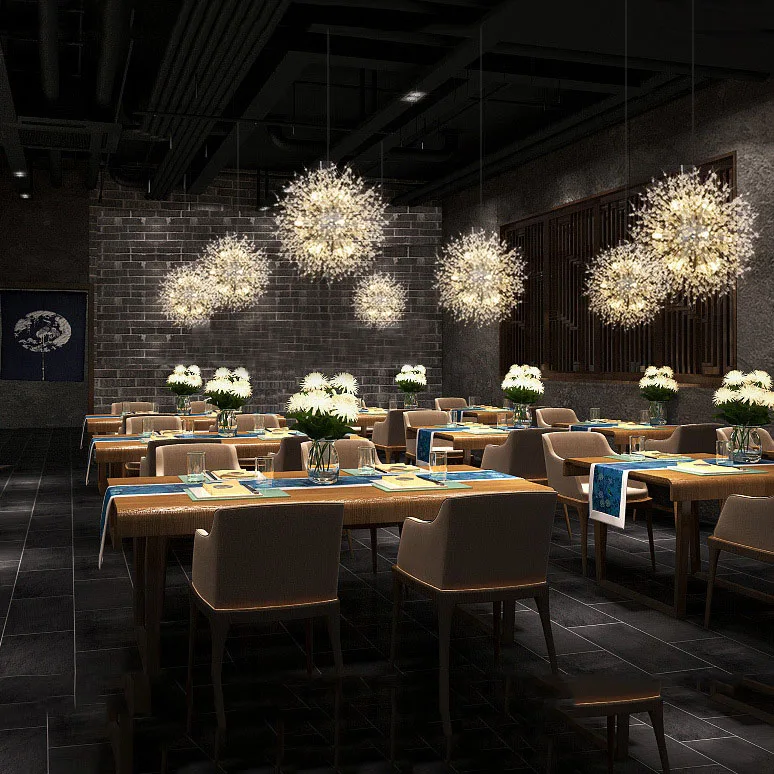 Creative Pendant Light Modrn Lamp Suspension Luminaire Lights  AC110-240v Hanging Bar Dining Restaurant Dandelion Pendant Lights(32)