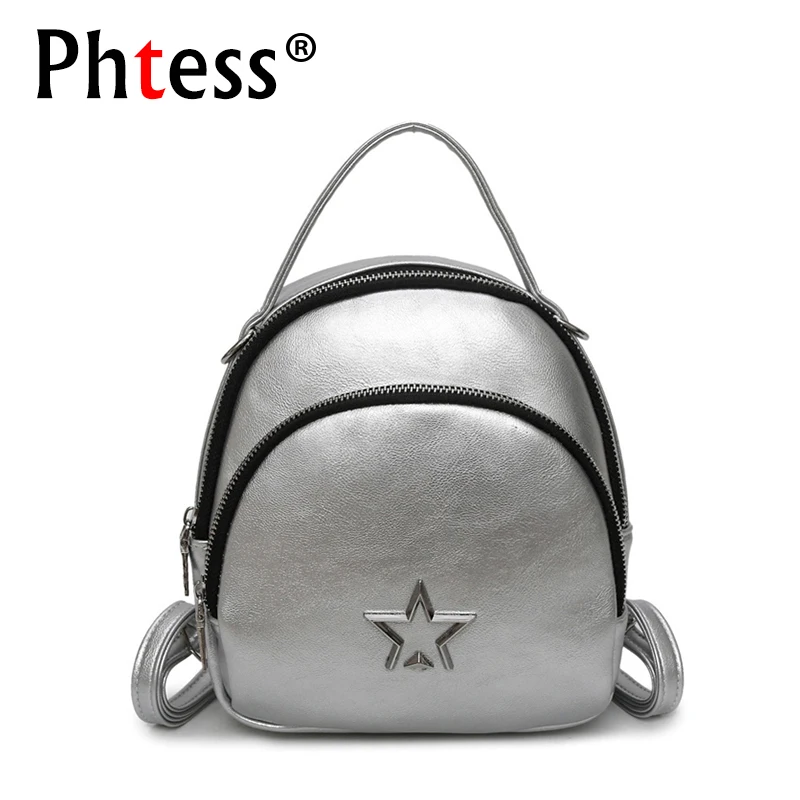 

2018 Small Leather Backpacks For Women Sac a Dos Female Star Backpack For Girls Preppy Style School Bag Luxury Bagpack Ladies