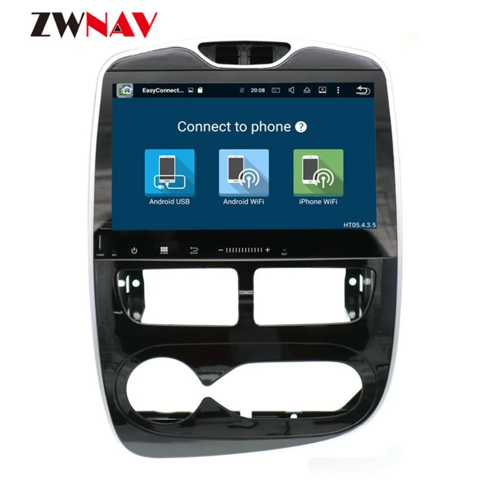 Best Android 8.0 4+32GB IPS Screen Radio No DVD Player Car GPS Navigation For Renault Clio 2013 - 2018 Free Map And Camera 1