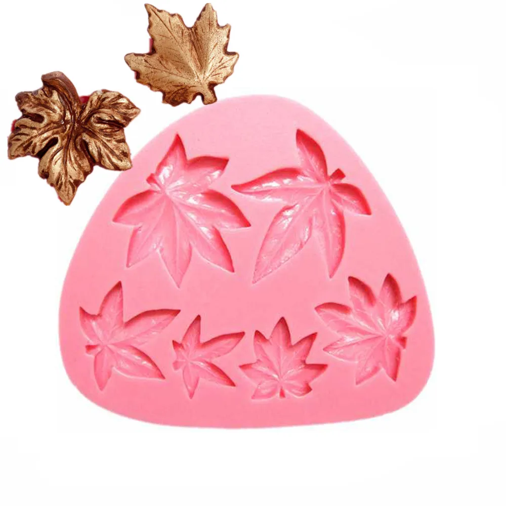 

Maple Leaves Silicone Cake Mould Cupcake Fondant Cooking Tools Wilton Moldes De Silicona Chocolate Bolsa Stencil Confeitaria