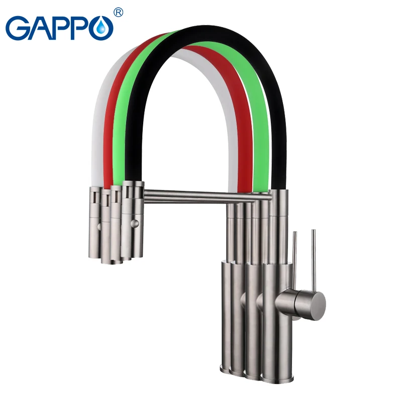  Gappo kitchen Faucets black pull out kitchen drinking water faucet waterfall kitchen faucet deck mo - 32899407690