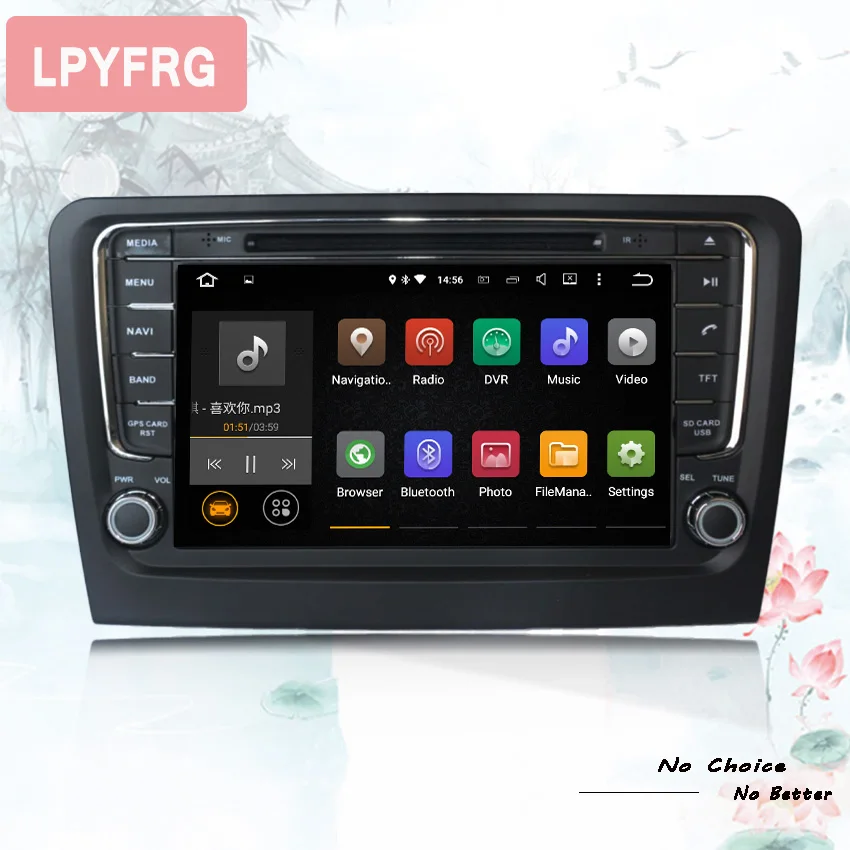 Excellent Android 9.0 Car Stereo DVD Player GPS Glonass Navigation for Skoda Rapid 2013 - 2018 RAM 4GB Video Multimedia Radio headunit 2