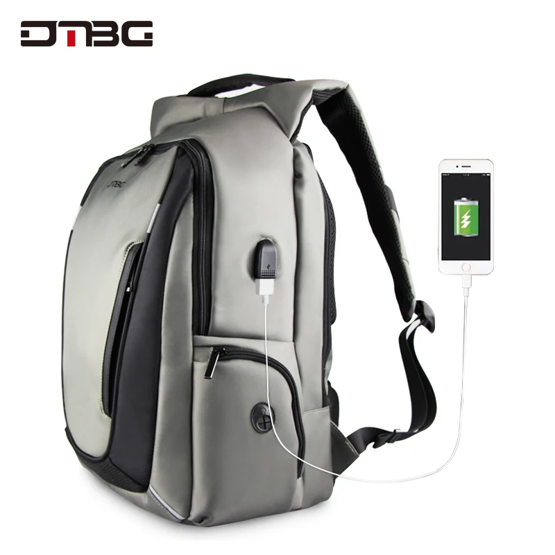 

DTBG 17.3 Inch Laptop Backpack With USB Port Nylon Water Resistant Work Laptop Rucksack College Shoulder BackPack Travel Knapsac