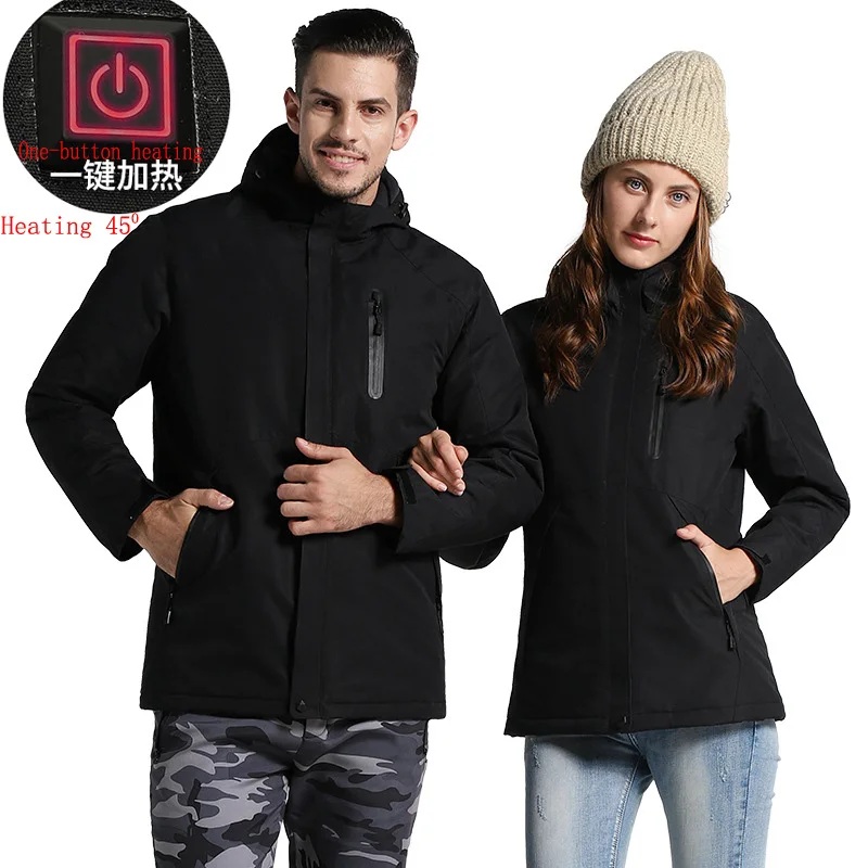 

Winter USB-heating jacket Men's Clothing coat Down Parkas male 2018 Windbreaker sportswear men women outdoors Jackets & Coats