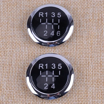 

CITALL Black Silver Insert 5 6 Speed Car Gear Knob Cap Top Badge Fit for VAUXHALL OPEL ASTRA H CORSA D 2004-2008 2009 2010