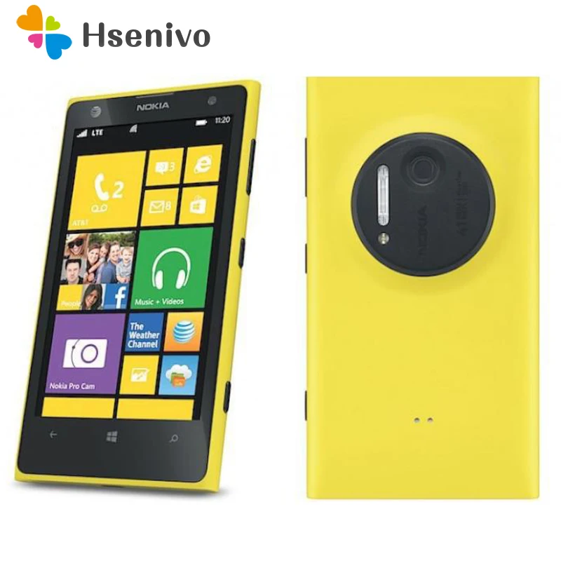 1020 разблокированный Nokia Lumia 1020 мобильный телефон 2 ram 32 rom телефон 41MP gps 4,5 'емкостный сенсорный экран сотовый телефон