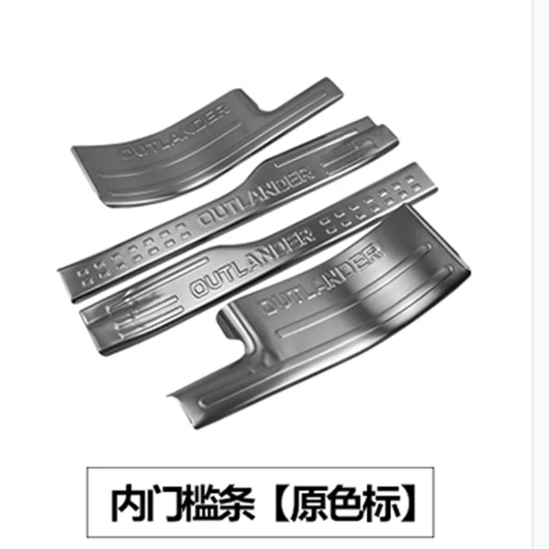 

Lengthened stainless steel inside external Scuff Plate/Door Sill For Mitsubishi Outlander Samurai 2013 2014 2015 2016 2017