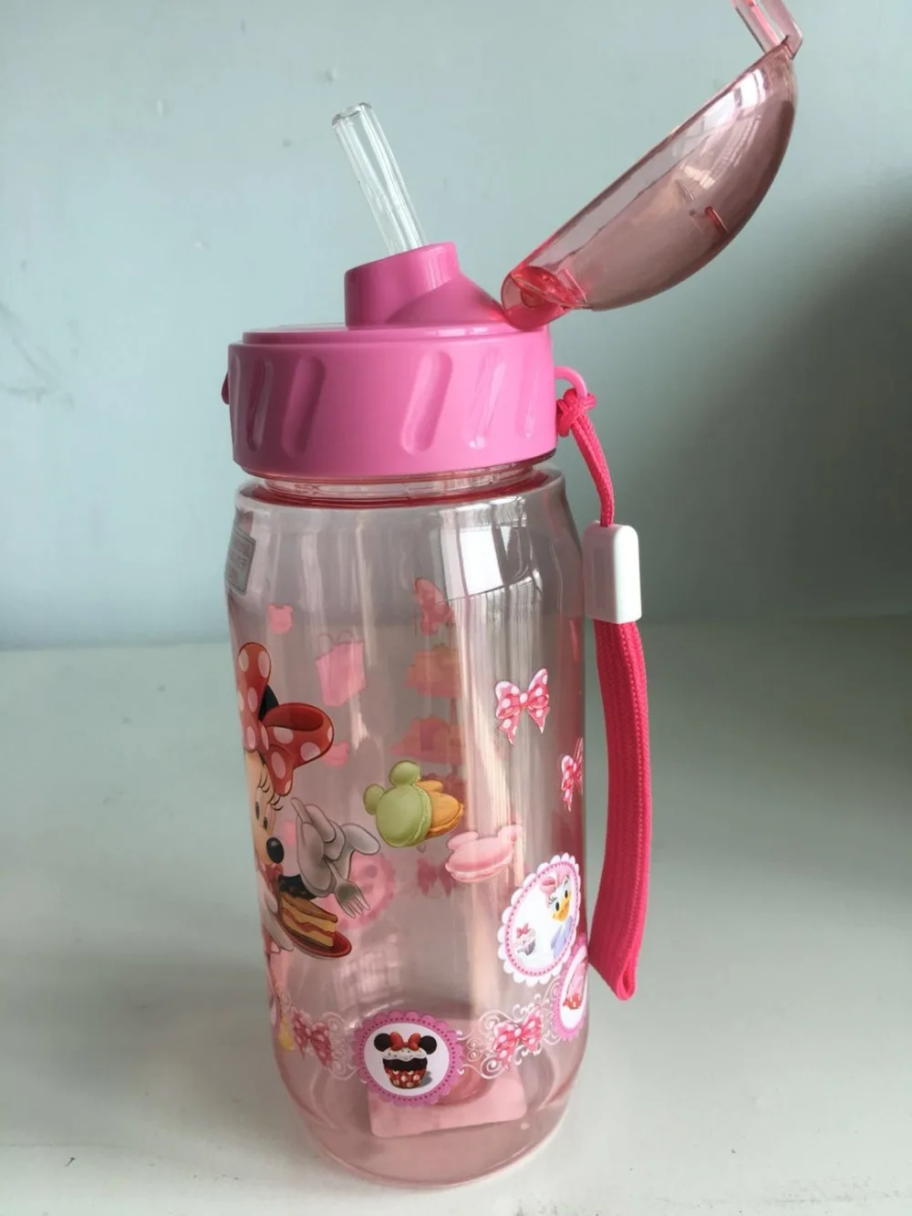 Disney Микки Маус мультфильм мальчики чашки с соломой дети Белоснежка спортивные бутылки Девочки Принцесса София чашки для кормления BPA-free