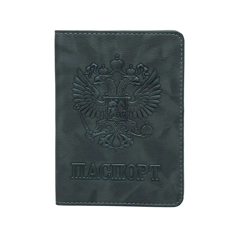 

2019 New Style Russian Passport Holder Cover Wallet RFID Blocking PU Leather Credit Card Holder Case Travel Organizer
