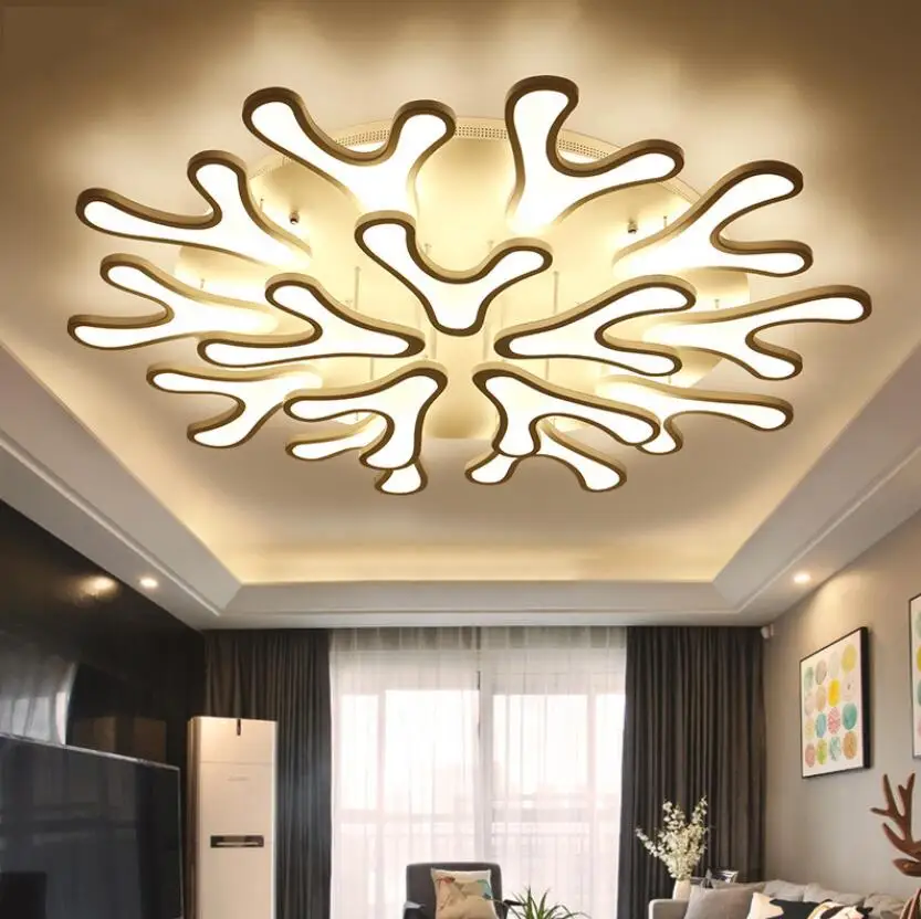 Us 88 99 New Modern Led Deer Antler Acrylic Ceiling Lamp Pendant Lighting Bedroom Living Room Flush Mount In Ceiling Lights From Lights Lighting