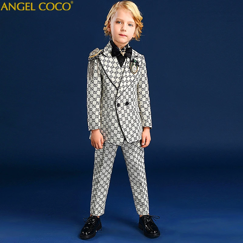 

Terno Infantil Children's Boy Suits Blazers Suits Wedding Enfant Garcon Mariage Jacket Garcon Clothing Wedding Batismo Menino