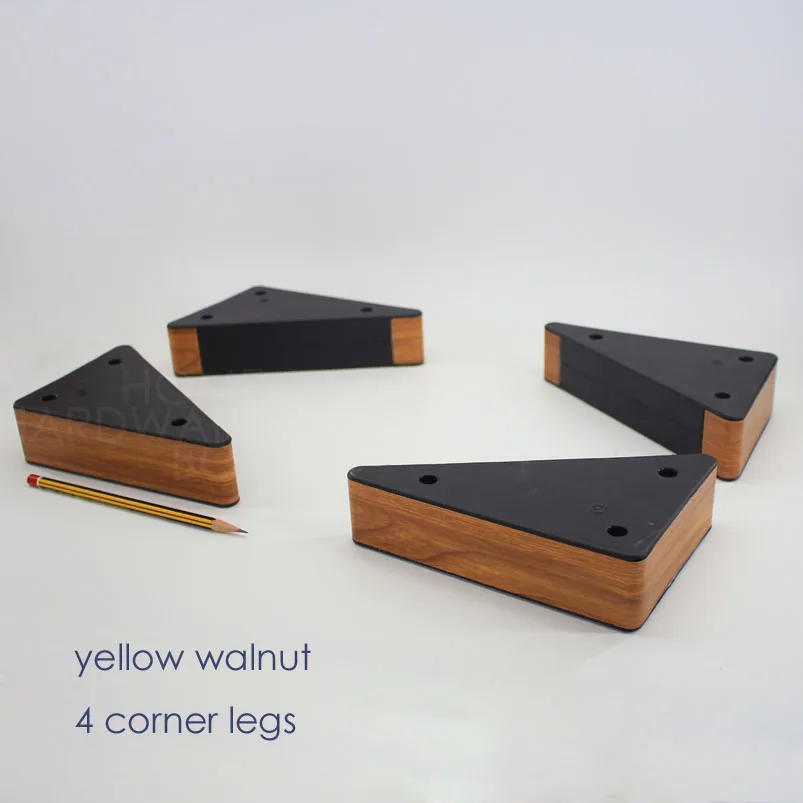Желтый цвет орех Низкий шкаф подставка длинные шкафы Корнер ноги|leg|leg cornerleg stand |