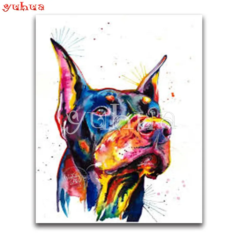 DIY 3D Алмазная вышивка крестиком цветная животная полная квадратная ...