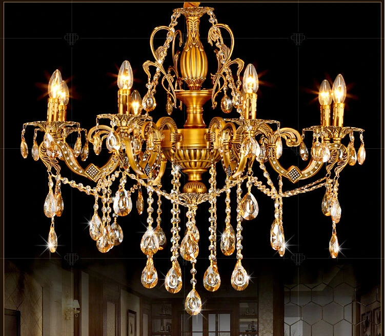 Brass Color and Red Brass Chandelier AC100 240V Romantic chandelier