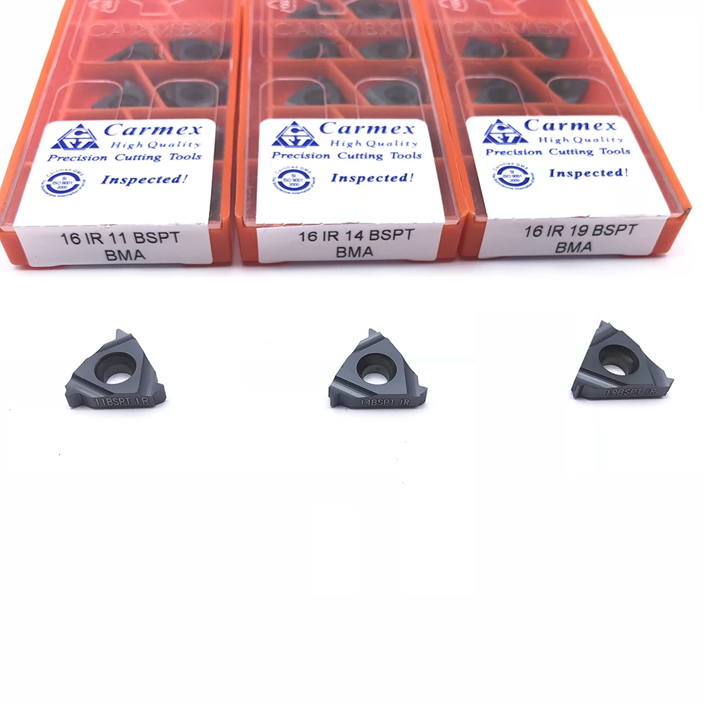 10pcs Carmex 16ER 14 BSPT BMA High quality Threaded blade Carbide Inserts