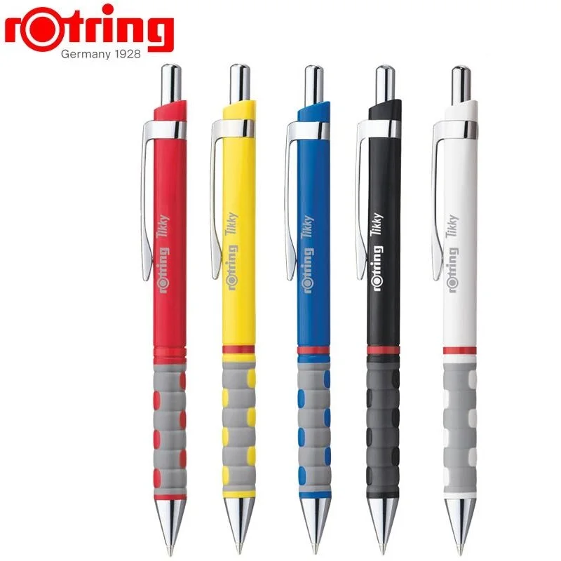 Шариковые ручки Rotring Tikky, синие чернила, M, ручка, школьные и офисные канцелярские принадлежности, 1 штука