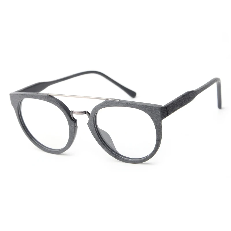 LONSY модные ацетатные деревянные оптические очки, оправа для очков с принтом, оправа для мужчин и женщин, брендовые дизайнерские солнцезащитные очки с прозрачными линзами - Цвет оправы: C10