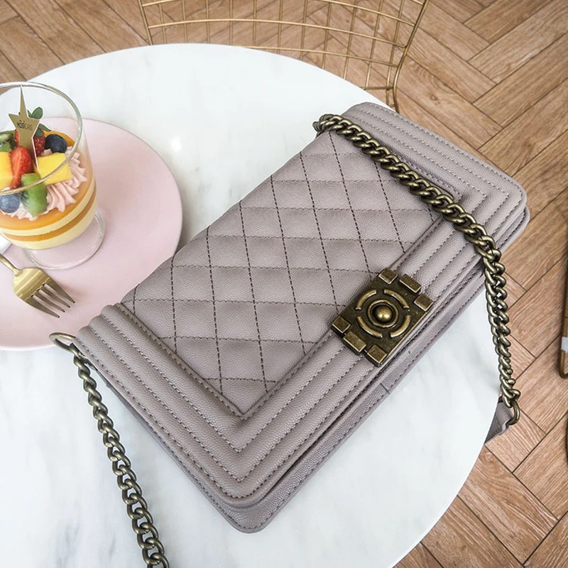

quilted plaid femme Handbag Women Bags Designer Vintage PU Leather Chain Small Crossbody Bags For Women 2018 Handbags Sac A Main