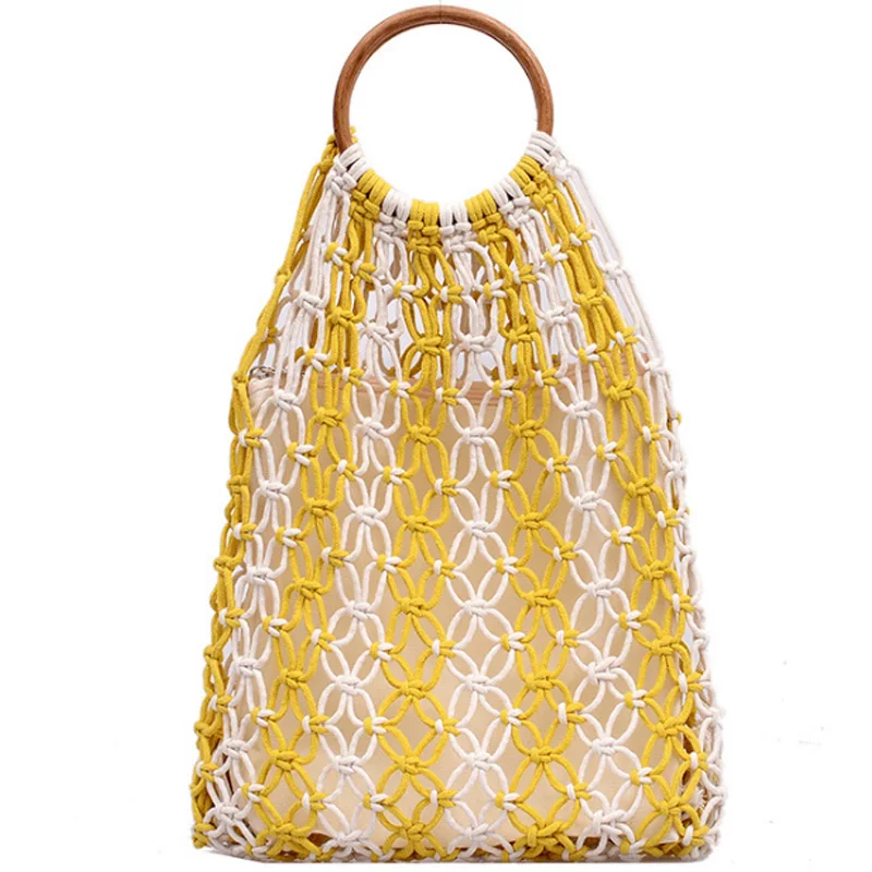 

Hollow Woven Bag New Woven Handbag Large Capacity Beach Vacation
