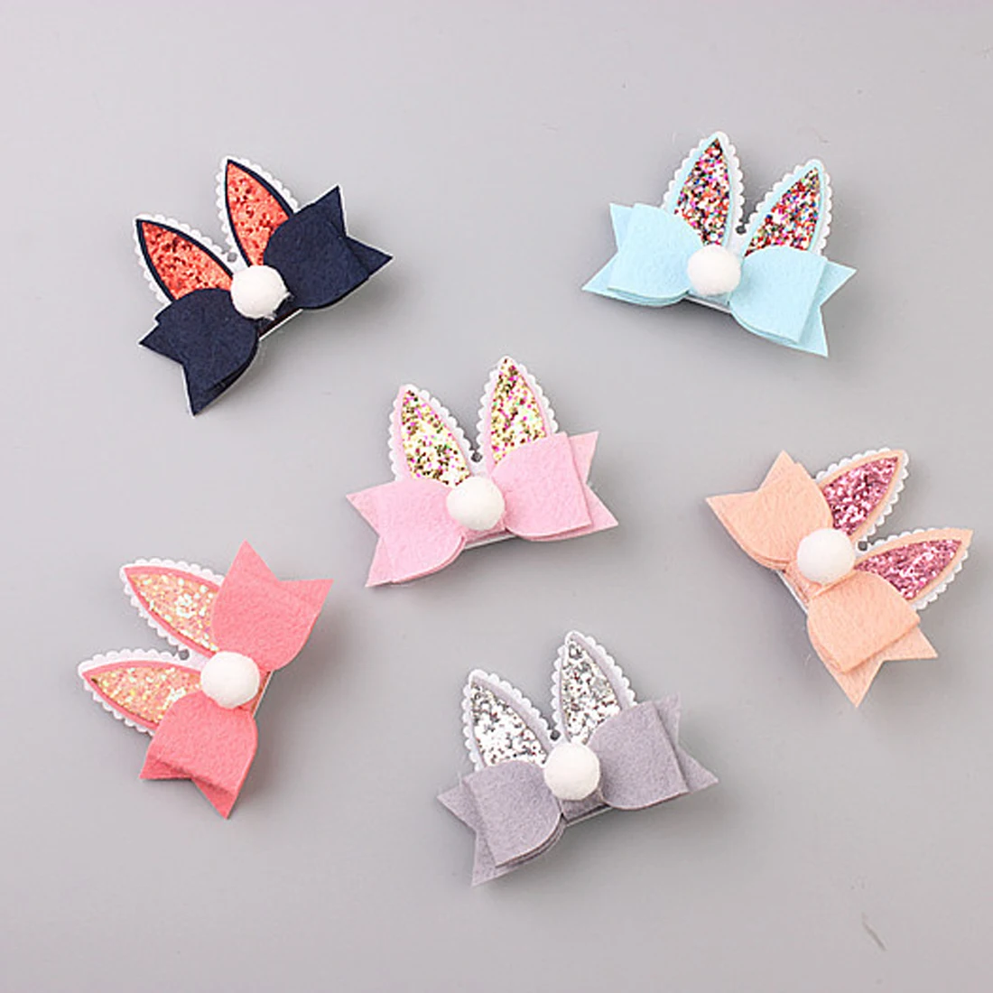 Cute Cartoon Double Rabbit Ears Kids Hairpins Children Headwear Baby Hair Clips Princess