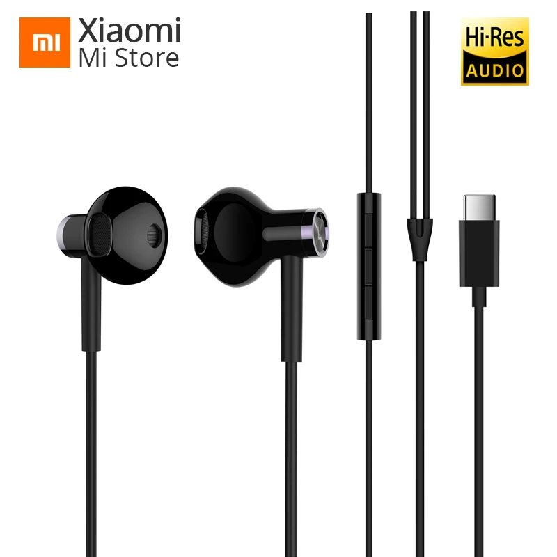 

Xiaomi Half In-Ear Earphone Type-C MEMS Microphone Wire Control Dual Driver for Android System Hybrid DC Dual Units Earphones