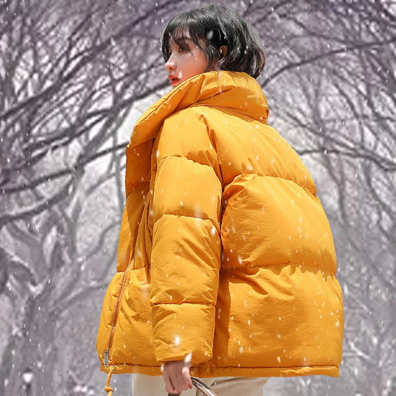 

2018 Women Winter Jacket Thicken Warm Loose Padded Parka Casual Plus Size Harajuku Warm down Parka Loose Padded BF Coat Women