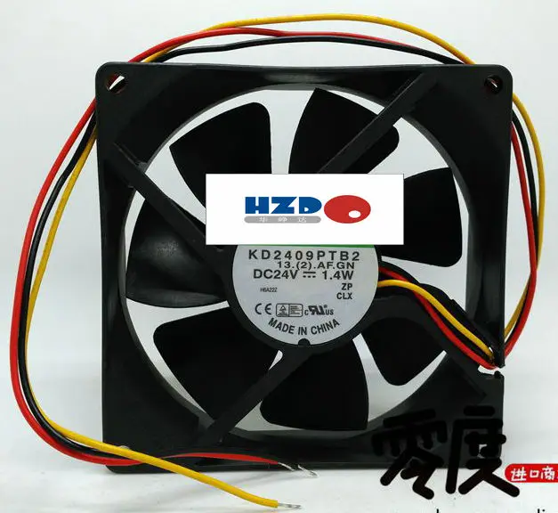 

HZDO KD2409PTB2 DC24V 1.4W 90*90*25MM 9cm AF Speed Signal Inverter cooling fan