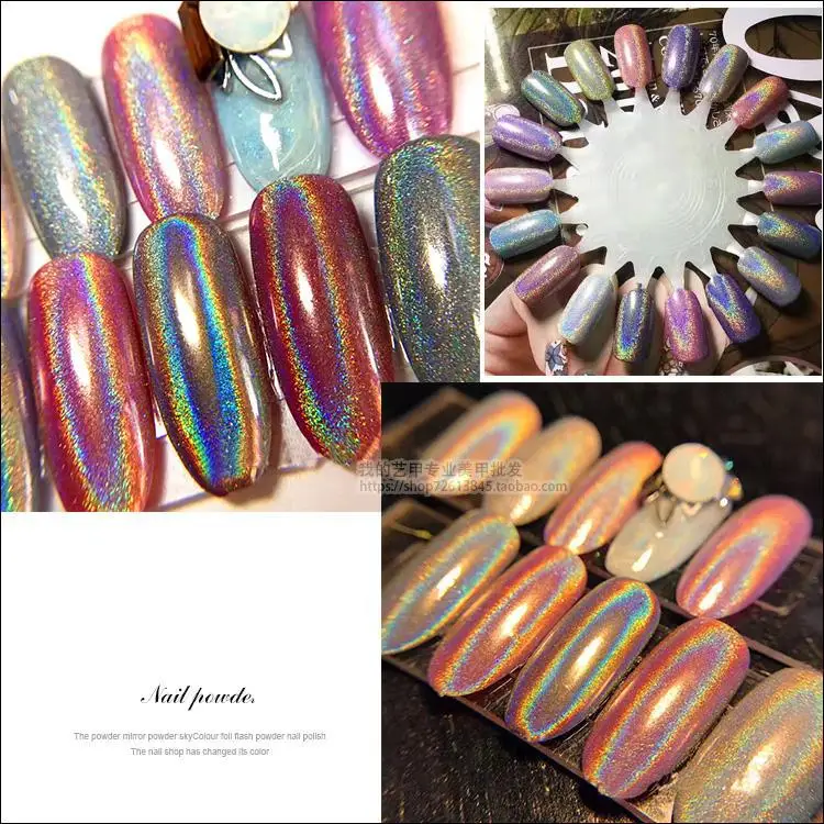 

Imported Ultra Chameleon Nail Laser Powder Rainbow color Flash Metal Electroplated Mirror powder Nail Art Decorations Pigment