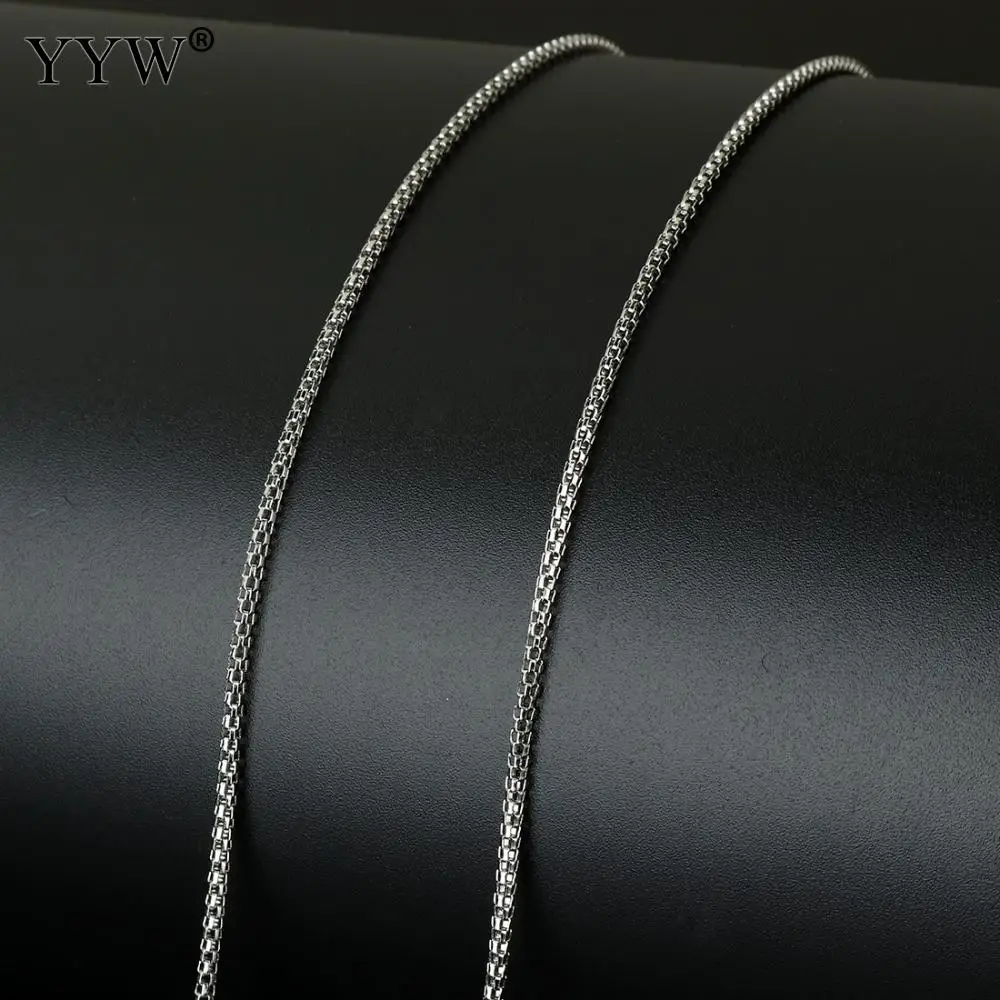 

10m/Spool High Fashion Stainless Steel Jewelry Chain Reel Bobbin Oril Color 2mm Jewelers Making Mesh Chain With Plastic Spool