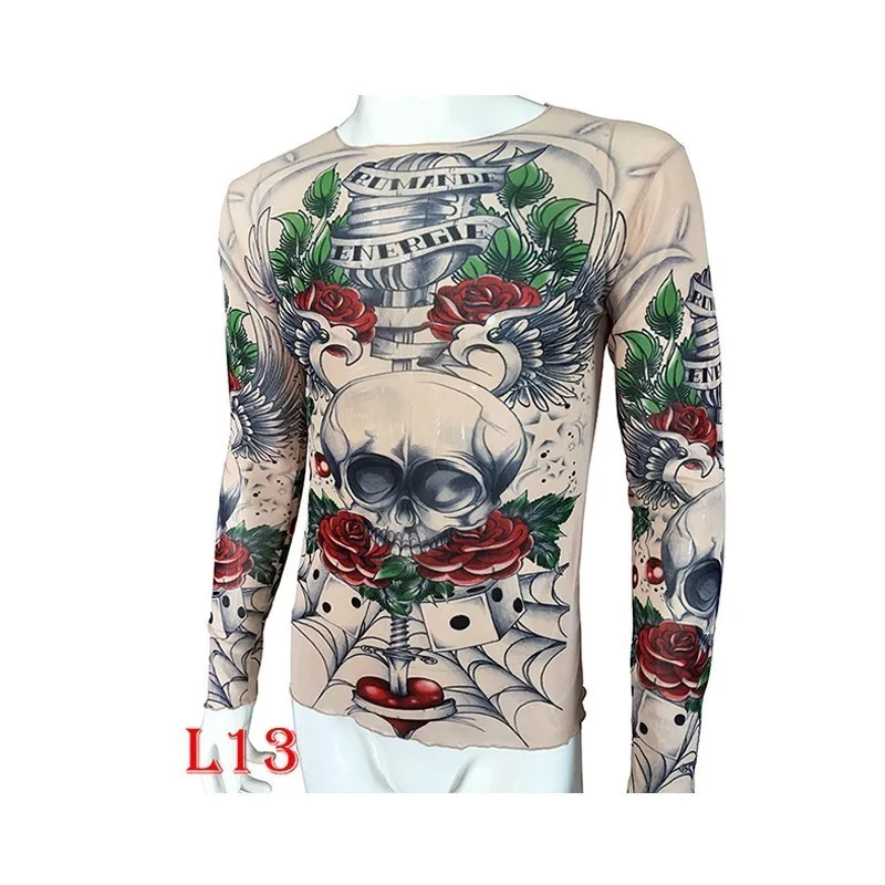 Camisetas divertidas de tatuaje de calavera para hombre Camisetas de manga larga elásticas de Modal finas para mujer Camisas de tatuaje con estampado en todo el cuerpo Camisetas de Tatuajes Camisetas divertidas de tatuaje de calavera para hombre Camisetas de manga larga elásticas de Modal finas para mujer Camisas de tatuaje con estampado en todo el cuerpo Camisetas de Tatuajes