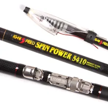 Высокое качество углеродного волокна скала Удочка 3,6/4,5/5,4/6,3 м Мощность XH спиннинговое удилище ручной стержень, морские рыболовные снасти